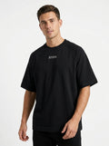 Athena Wordmark Oversized Tee - Black