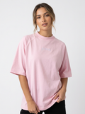 Athena Wordmark Oversized Tee - Pink