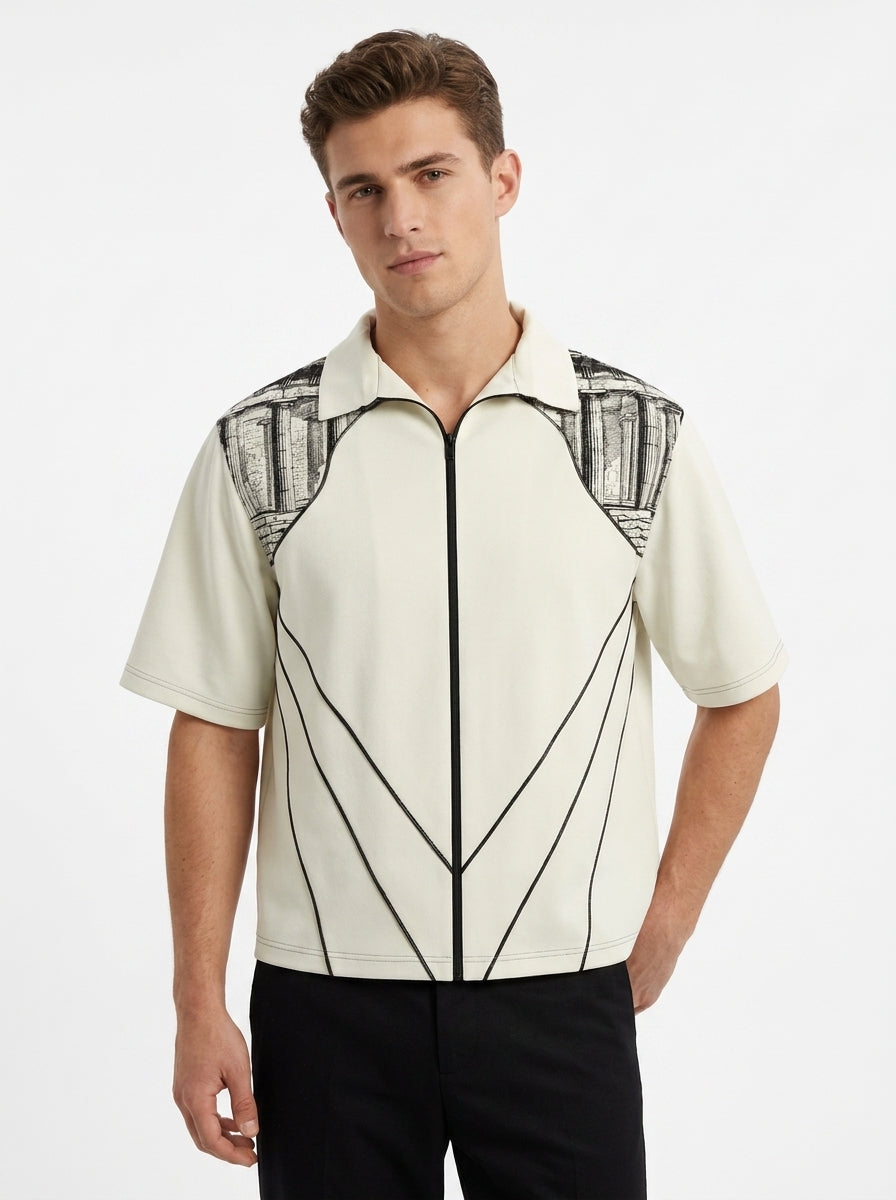 Mythos Boxy Zip Polo
